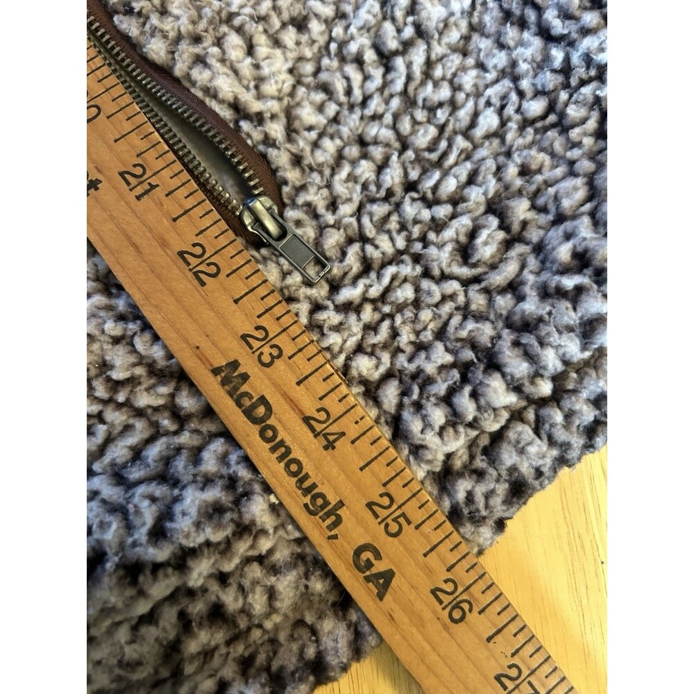 Altered State Brown Bear Sherpa Fleece Jacket Womens Large Zip Front Cozy L - Picture 14 of 16